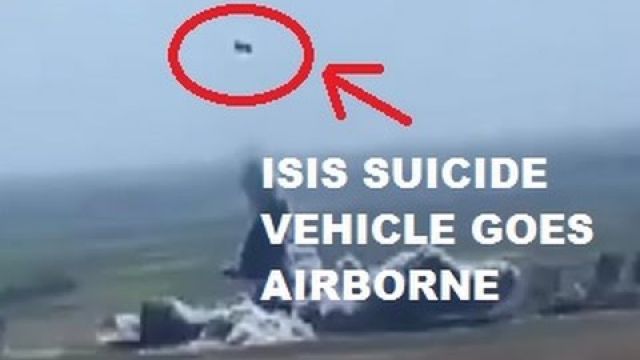 Kurdish Peshmerga Send IS Flying - IS SVBIED Goes Airborne And Explodes In Mid-Air | Iraq War 2015