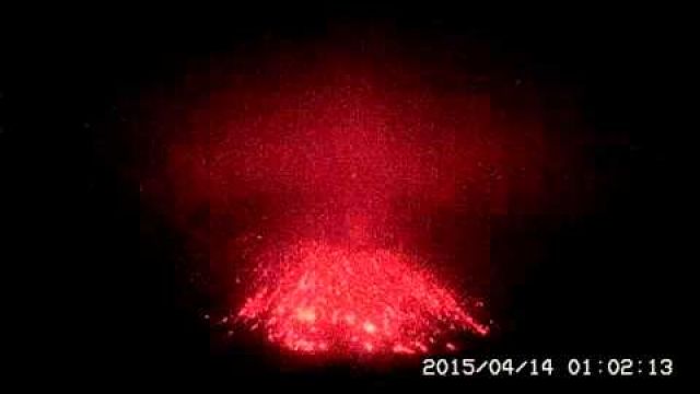 4/14/2015 -- Two Large eruptions in South Japan at Sakurajima Volcano