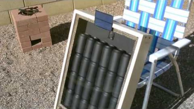 Solar Air Heater - DIY solar thermal furnace - 150F+ Temps. (beer/soda/pop can heater) - full vid.