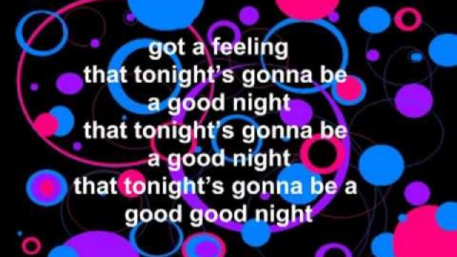 I Got a Feeling Black Eyed Peas LYRICS