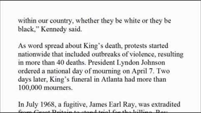 47 years ago, today Dr  Martin Luther King, Jr  died