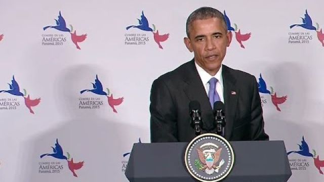 President Obama Participates in a Press Conference After the Summit of the Americas