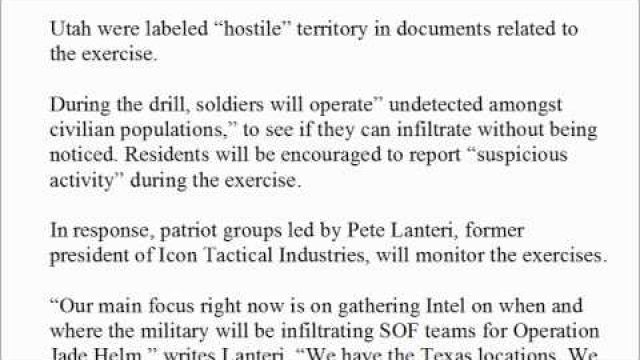 Veterans, Citizens Prepare For Jade Helm 15