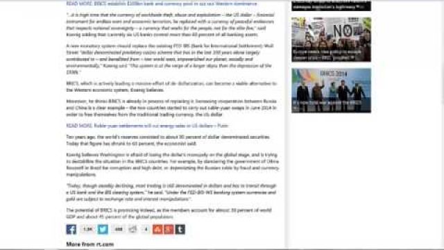 *SOON* New BRICS Eastern Banking System to replace $Dollar$ Western Banking System (Feb 4, 2015)